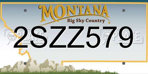 2SZZ579 Montana License Plate