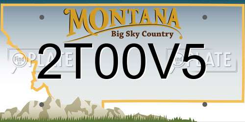 2T00V5 Montana License Plate