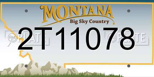 2T11078 Montana License Plate