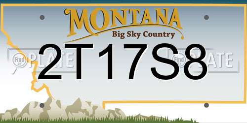 2T17S8 Montana License Plate