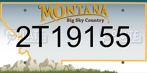 2T19155 Montana License Plate