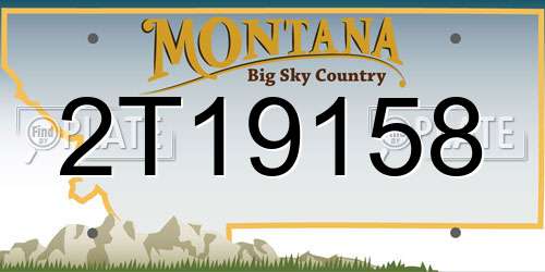 2T19158 Montana License Plate