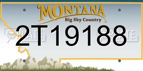 2T19188 Montana License Plate