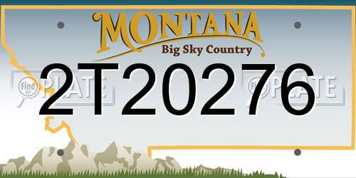 2T20276 Montana License Plate