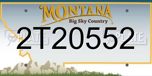 2T20552 Montana License Plate