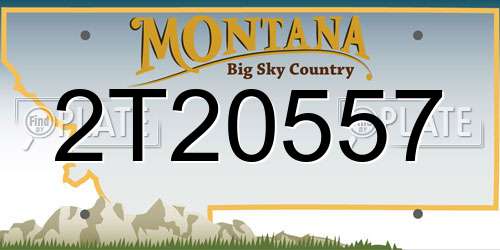2T20557 Montana License Plate