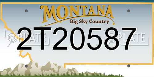 2T20587 Montana License Plate