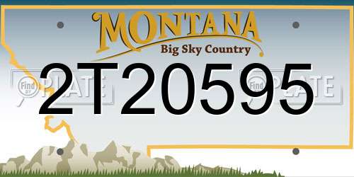 2T20595 Montana License Plate