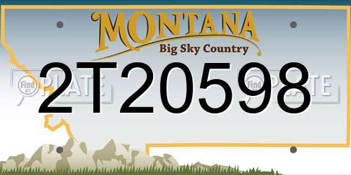 2T20598 Montana License Plate