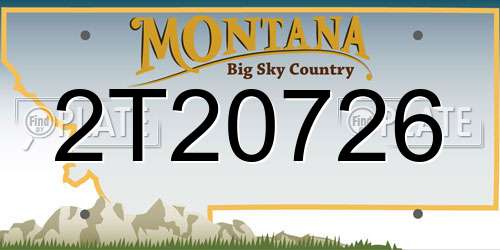 2T20726 Montana License Plate