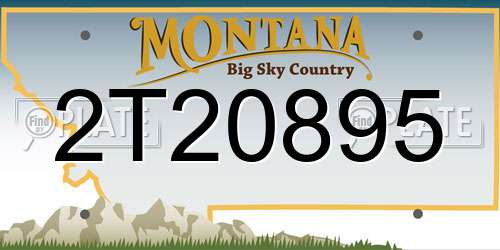 2T20895 Montana License Plate