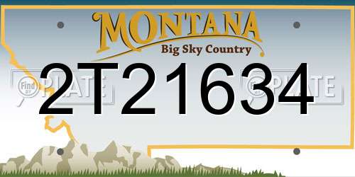 2T21634 Montana License Plate