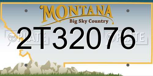 2T32076 Montana License Plate