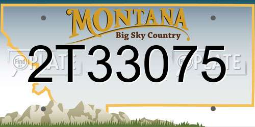 2T33075 Montana License Plate