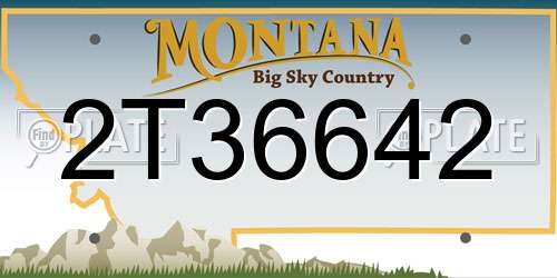 2T36642 Montana License Plate