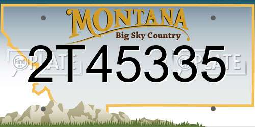 2T45335 Montana License Plate