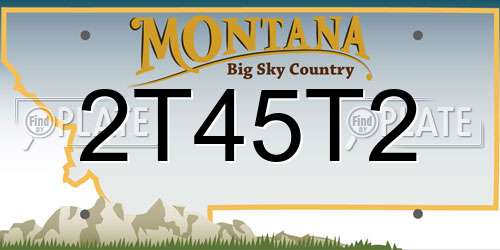2T45T2 Montana License Plate