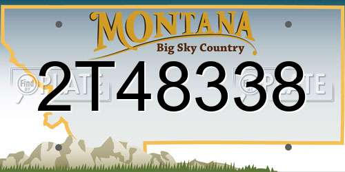2T48338 Montana License Plate