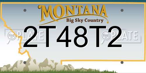 2T48T2 Montana License Plate