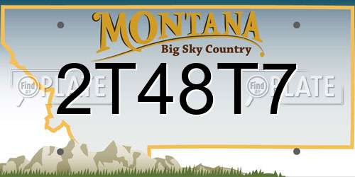 2T48T7 Montana License Plate