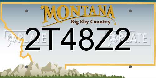 2T48Z2 Montana License Plate