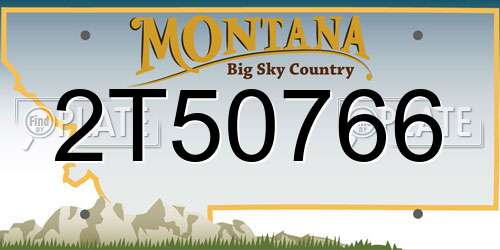 2T50766 Montana License Plate