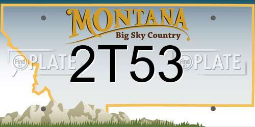 2T53 Montana License Plate