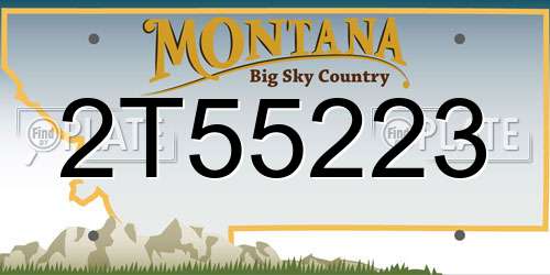 2T55223 Montana License Plate