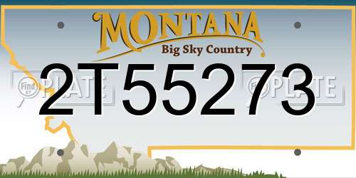 2T55273 Montana License Plate
