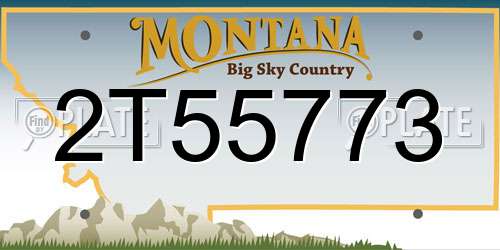 2T55773 Montana License Plate