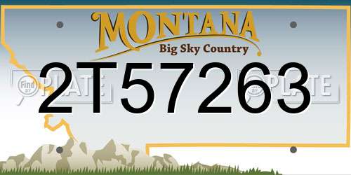 2T57263 Montana License Plate