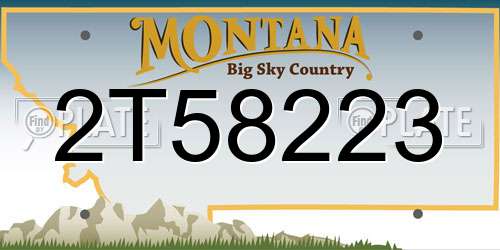 2T58223 Montana License Plate