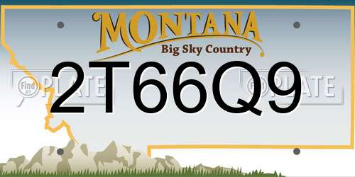 2T66Q9 Montana License Plate