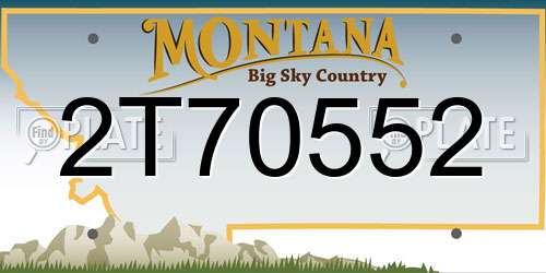 2T70552 Montana License Plate