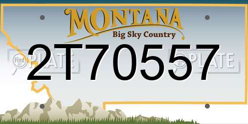 2T70557 Montana License Plate