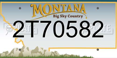 2T70582 Montana License Plate