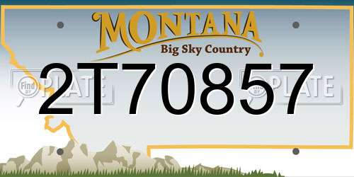 2T70857 Montana License Plate