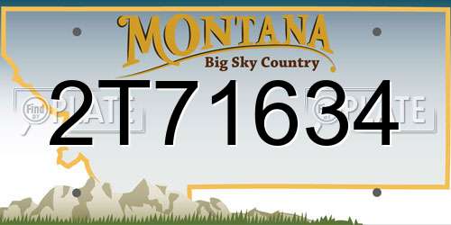 2T71634 Montana License Plate