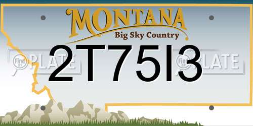 2T75I3 Montana License Plate