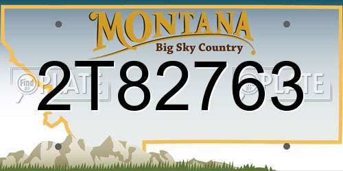 2T82763 Montana License Plate
