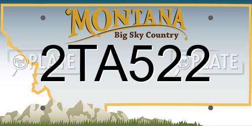 2TA522 Montana License Plate