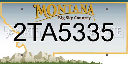 2TA5335 Montana License Plate