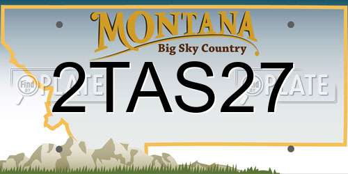 2TAS27 Montana License Plate