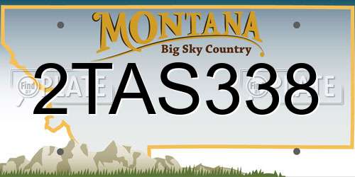 2TAS338 Montana License Plate