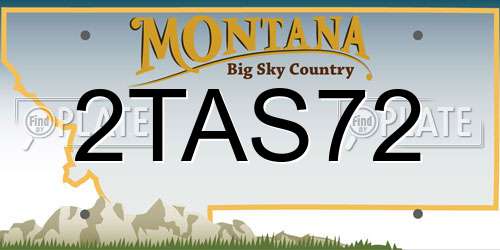 2TAS72 Montana License Plate