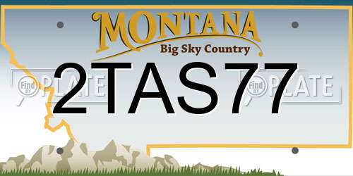 2TAS77 Montana License Plate