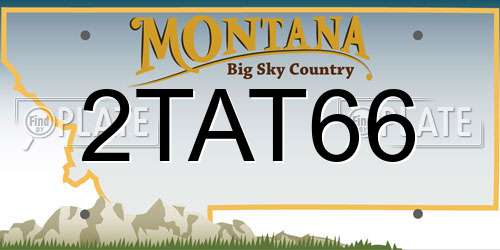 2TAT66 Montana License Plate