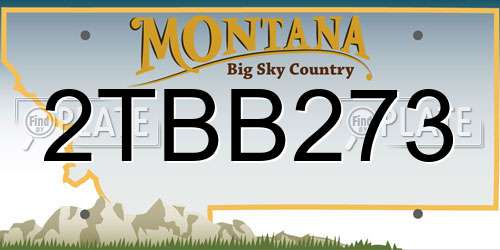 2TBB273 Montana License Plate