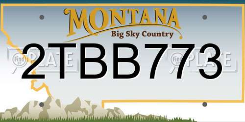 2TBB773 Montana License Plate
