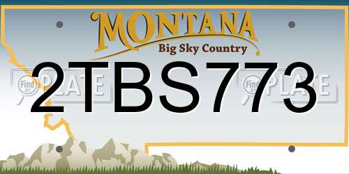 2TBS773 Montana License Plate